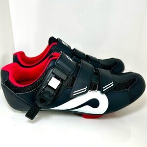 Peloton Cycling Black & Red Athletic Shoes, Activewear, Size 40, Excellent Con.
